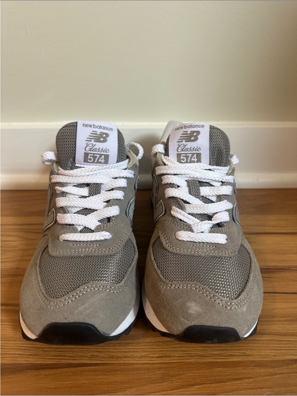New Balance 574 Classic Sneakers in Gray and White
